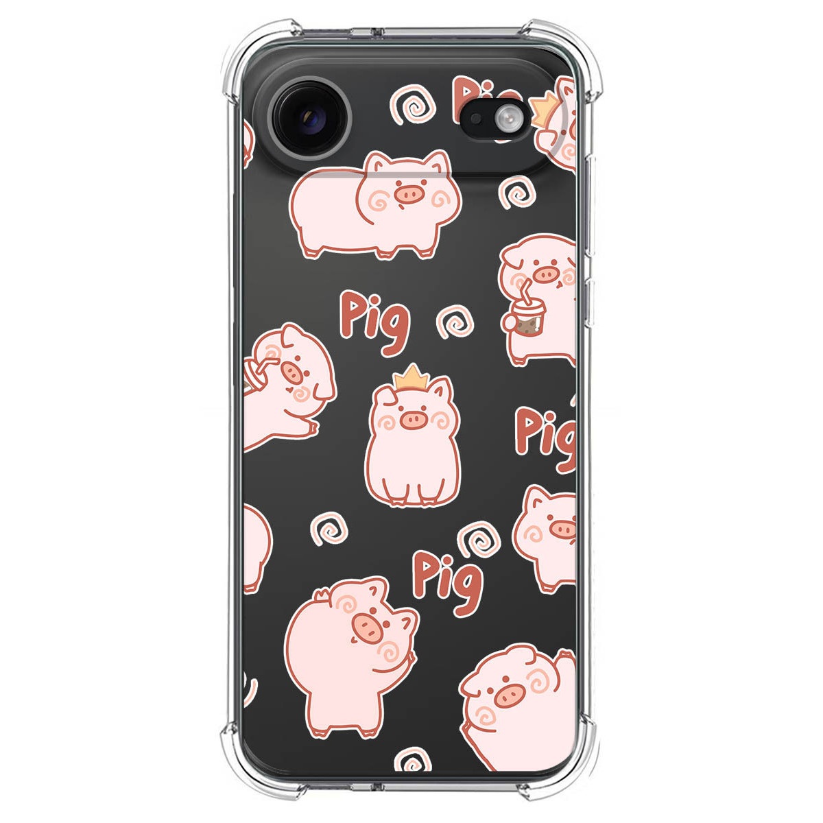 Funda Silicona Antigolpes para Iphone 17 Air (6.5) diseño Cerdos Dibujos