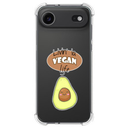 Funda Silicona Antigolpes para Iphone 17 Air (6.5) diseño Vegan Life Dibujos