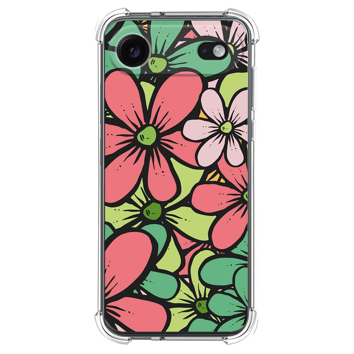 Funda Silicona Antigolpes para Iphone 17 Air (6.5) diseño Flores 02 Dibujos