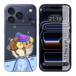 Funda Silicona Transparente para Iphone 17 Pro (6.3) diseño Cabra Dibujos