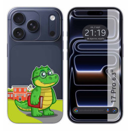 Funda Silicona Transparente para Iphone 17 Pro (6.3) diseño Coco Dibujos