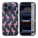 Funda Silicona Transparente para Iphone 17 Pro (6.3) diseño Flamenco Dibujos