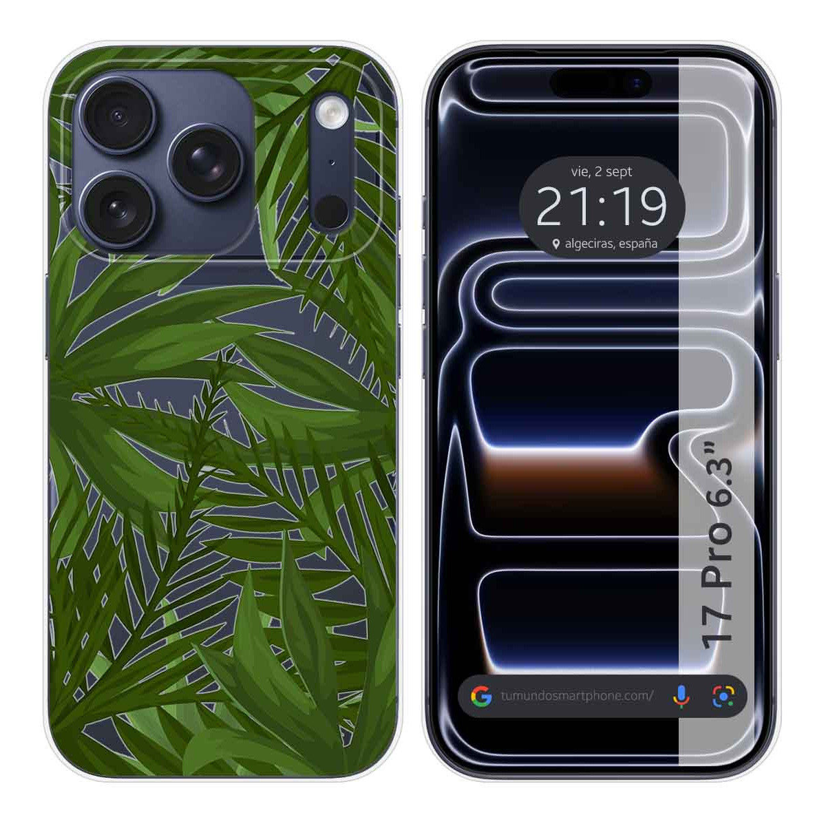 Funda Silicona Transparente para Iphone 17 Pro (6.3) diseño Jungla Dibujos