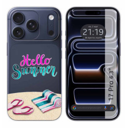 Funda Silicona Transparente para Iphone 17 Pro (6.3) diseño Summer Dibujos