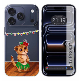 Funda Silicona Transparente para Iphone 17 Pro (6.3) diseño Suricata Dibujos