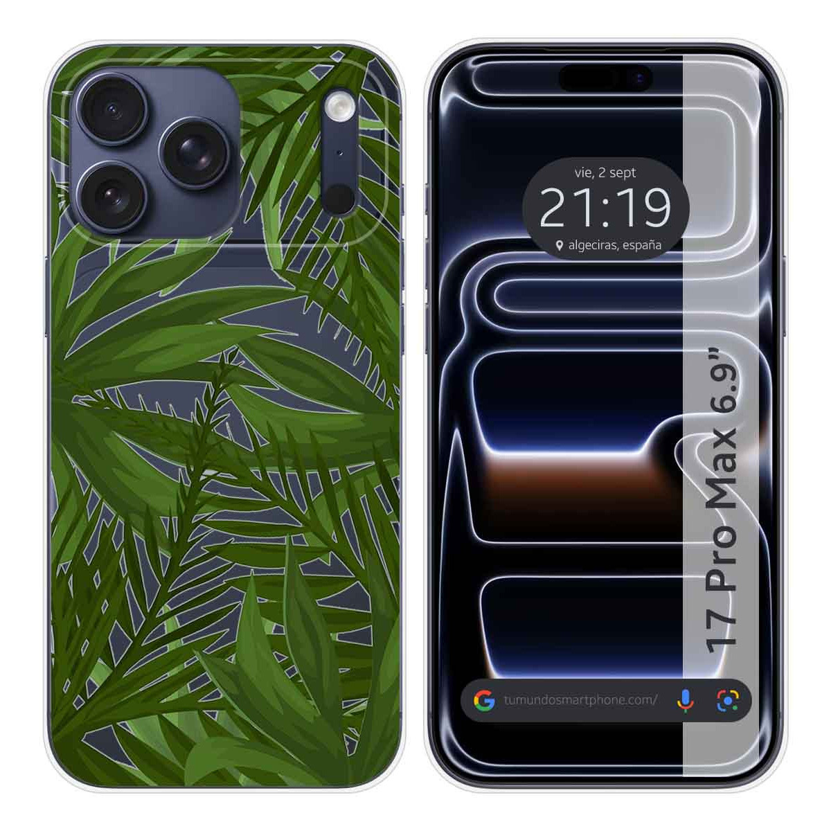 Funda Silicona Transparente para Iphone 17 Pro Max (6.9) diseño Jungla Dibujos