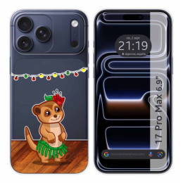 Funda Silicona Transparente para Iphone 17 Pro Max (6.9) diseño Suricata Dibujos