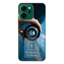 Personaliza tu Funda Silicona Gel Tpu Transparente con tu Fotografia para Oppo Reno 14 FS / 14FS 5G Dibujo Personalizada