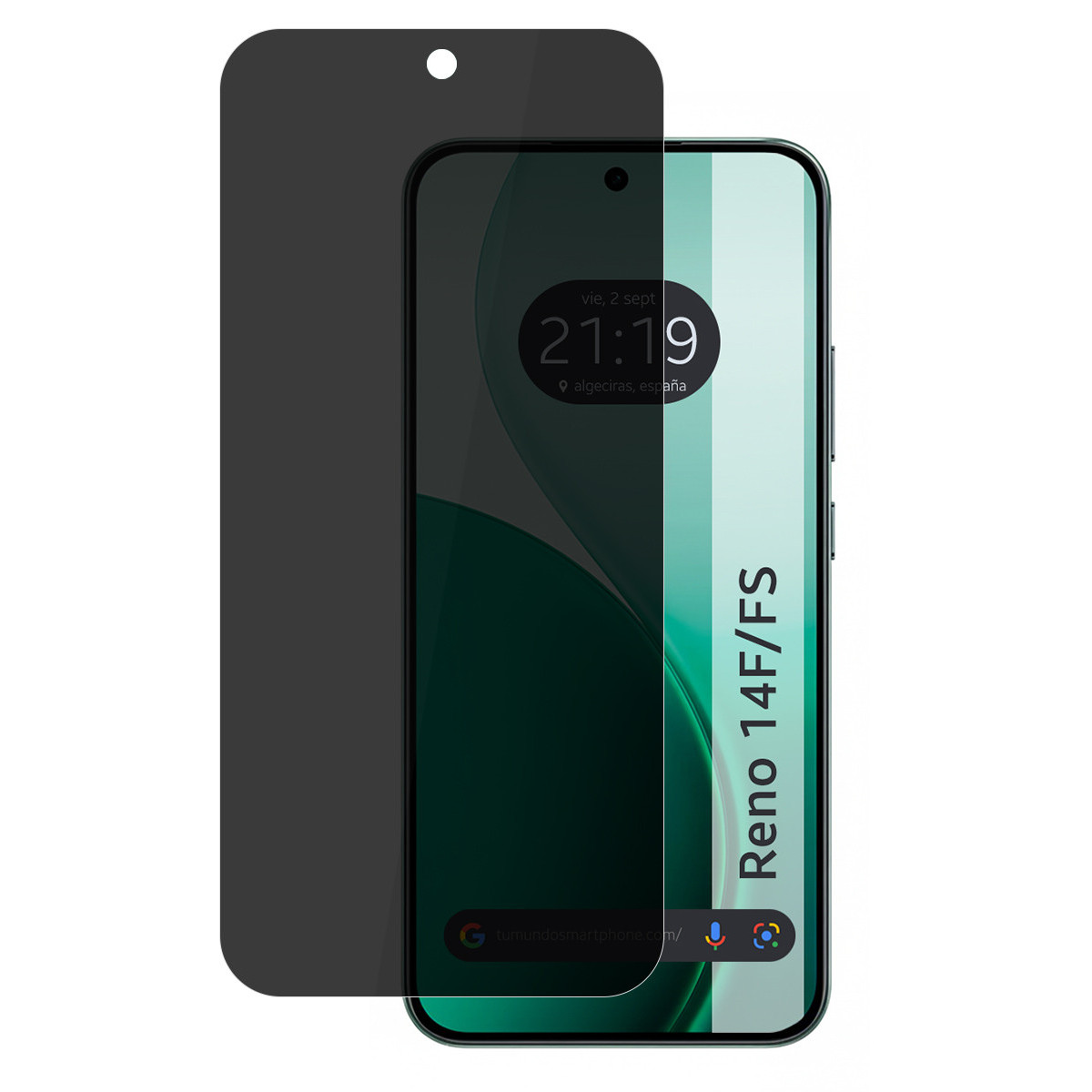 Protector Pantalla Hidrogel Privacidad Antiespías para Oppo Reno 14 F / 14F 5G
