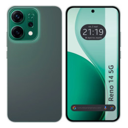 Funda Silicona Gel TPU Transparente para Oppo Reno 14 5G