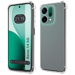 Funda Silicona Antigolpes Transparente para Oppo Reno 14 5G