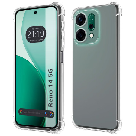 Funda Silicona Antigolpes Transparente para Oppo Reno 14 5G