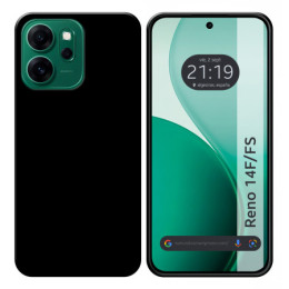 Funda Silicona Gel TPU Negra para Oppo Reno 14 F / 14F 5G