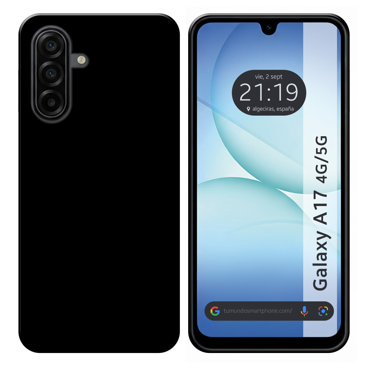 Funda Silicona Gel TPU Negra para Samsung Galaxy A17 4G / 5G