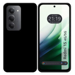 Funda Silicona Gel TPU Negra para Xiaomi Redmi 15 4G / 5G