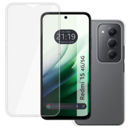 Funda Doble Transparente Pc + Tpu Full Body 360 para Xiaomi Redmi 15 4G / 5G 2