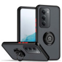 Funda Mate con Borde Negro y Anillo Giratorio 360 para Xiaomi Redmi 15 4G / 5G