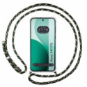 Funda Colgante Transparente para Oppo Reno 14 F / 14F 5G con Cordon Verde / Dorado