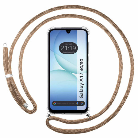 Funda Colgante Transparente para Samsung Galaxy A17 4G / 5G con Cordon Camel