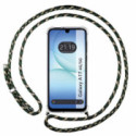 Funda Colgante Transparente para Samsung Galaxy A17 4G / 5G con Cordon Verde / Dorado