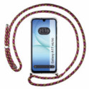 Funda Colgante Transparente para Samsung Galaxy A17 4G / 5G con Cordon Rosa / Dorado