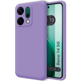 Funda Silicona Líquida Ultra Suave para Oppo Reno 14 5G color Morada
