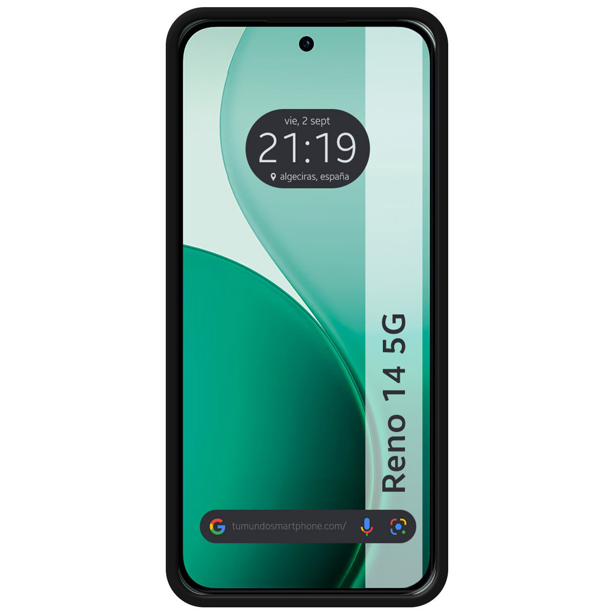 Funda Silicona Líquida Ultra Suave para Oppo Reno 14 5G color Negra