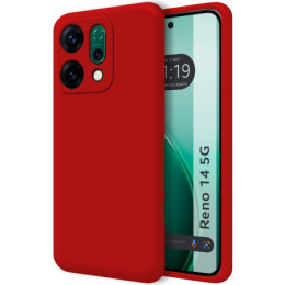 Funda Silicona Líquida Ultra Suave para Oppo Reno 14 5G color Roja