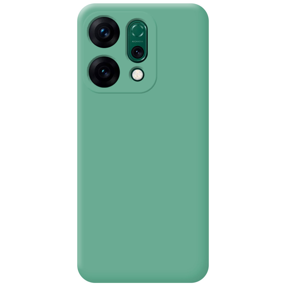 Funda Silicona Líquida Ultra Suave para Oppo Reno 14 5G color Verde