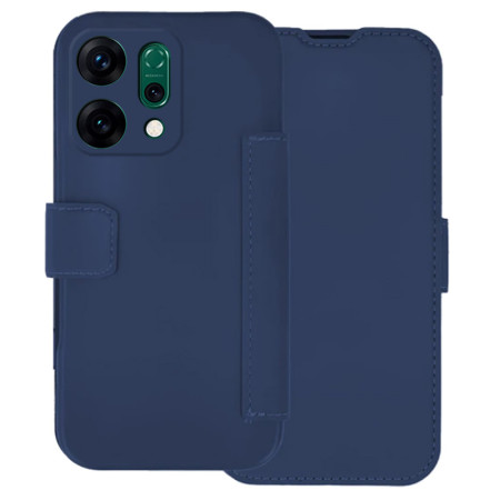 Funda Silicona Suave con Tapa para Oppo Reno 14 5G color Azul