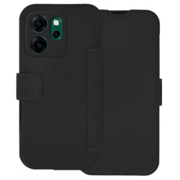 Funda Silicona Suave con Tapa para Oppo Reno 14 F / 14F 5G color Negra