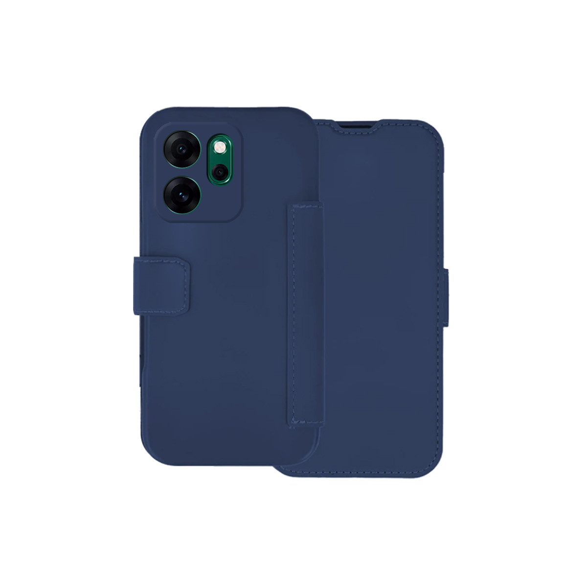 Funda Silicona Suave con Tapa para Oppo Reno 14 FS / 14FS 5G color Azul