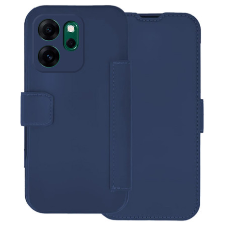 Funda Silicona Suave con Tapa para Oppo Reno 14 FS / 14FS 5G color Azul