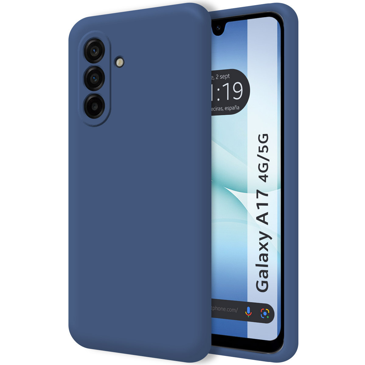 Funda Silicona Líquida Ultra Suave para Samsung Galaxy A17 4G / 5G color Azul