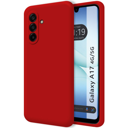 Funda Silicona Líquida Ultra Suave para Samsung Galaxy A17 4G / 5G color Roja