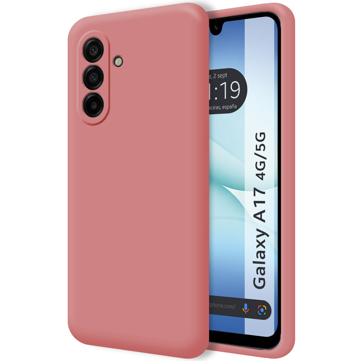 Funda Silicona Líquida Ultra Suave para Samsung Galaxy A17 4G / 5G color Rosa