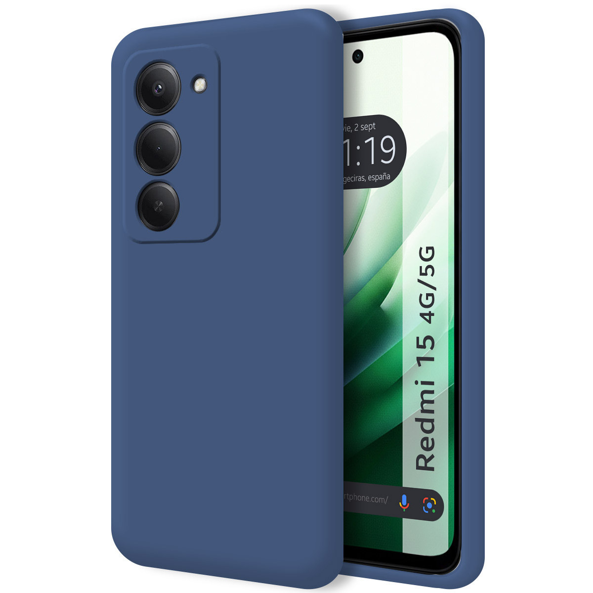Funda Silicona Líquida Ultra Suave para Xiaomi Redmi 15 4G / 5G color Azul