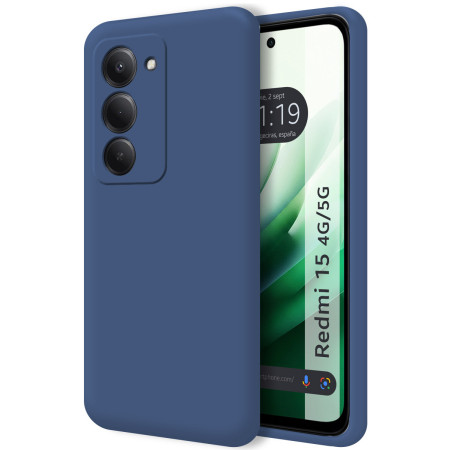 Funda Silicona Líquida Ultra Suave para Xiaomi Redmi 15 4G / 5G color Azul