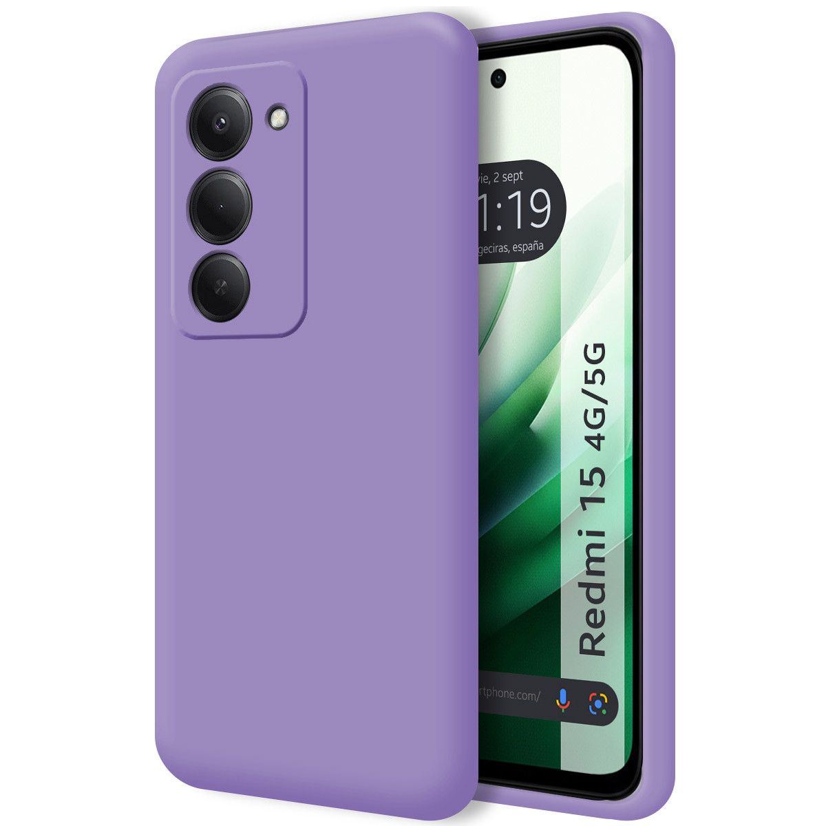 Funda Silicona Líquida Ultra Suave para Xiaomi Redmi 15 4G / 5G color Morada
