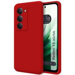 Funda Silicona Líquida Ultra Suave para Xiaomi Redmi 15 4G / 5G color Roja