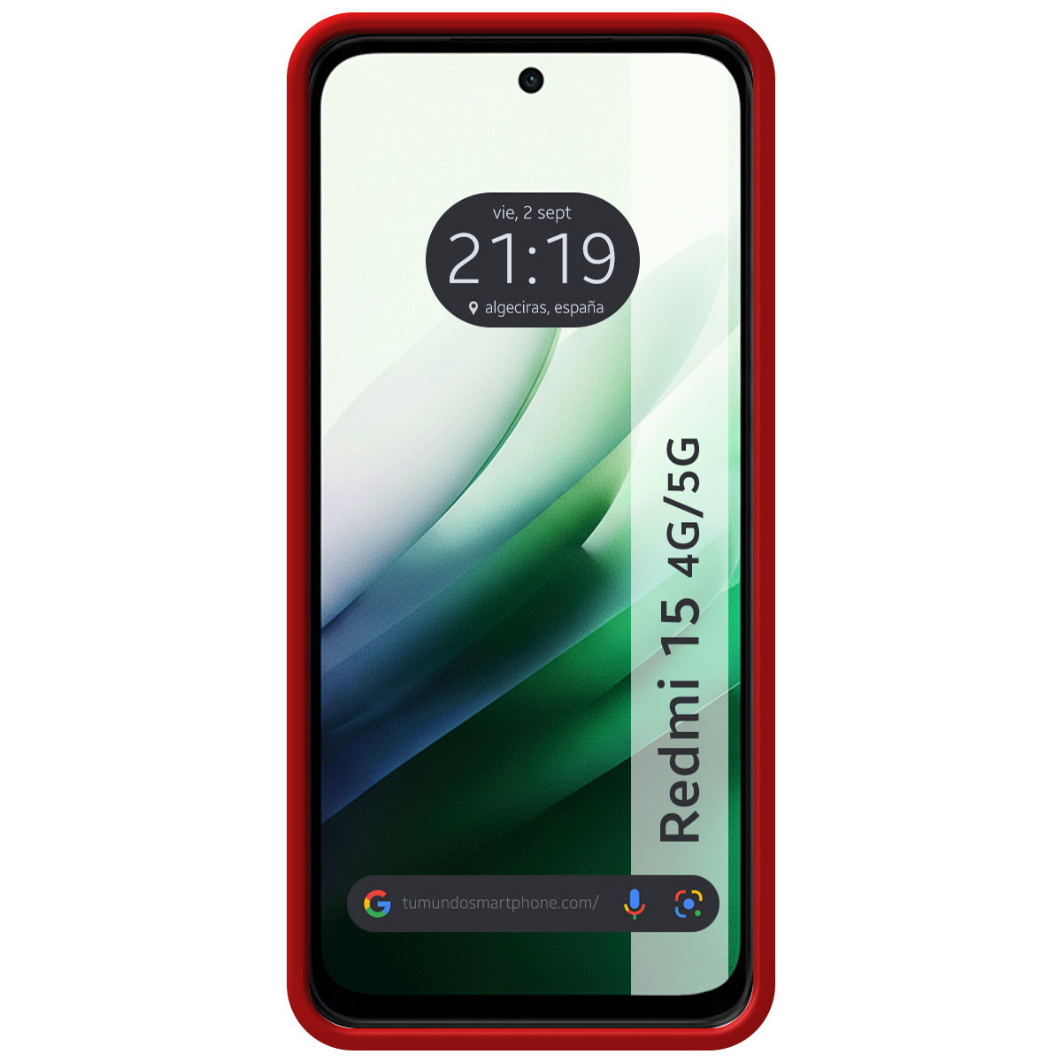 Funda Silicona Líquida Ultra Suave para Xiaomi Redmi 15 4G / 5G color Roja