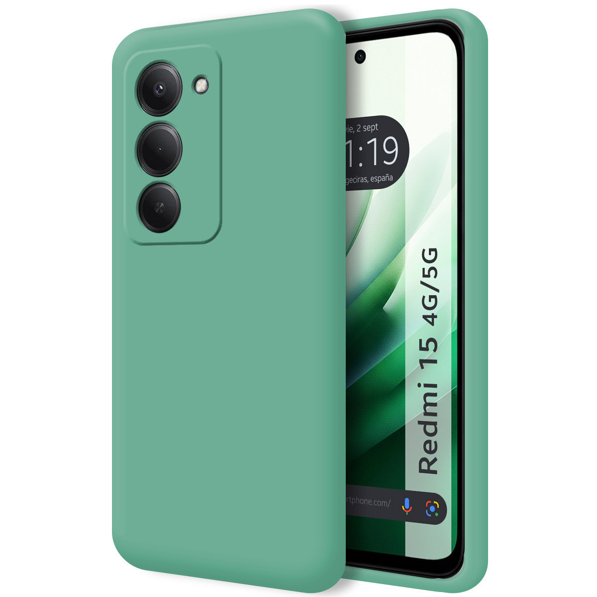 Funda Silicona Líquida Ultra Suave para Xiaomi Redmi 15 4G / 5G color Verde