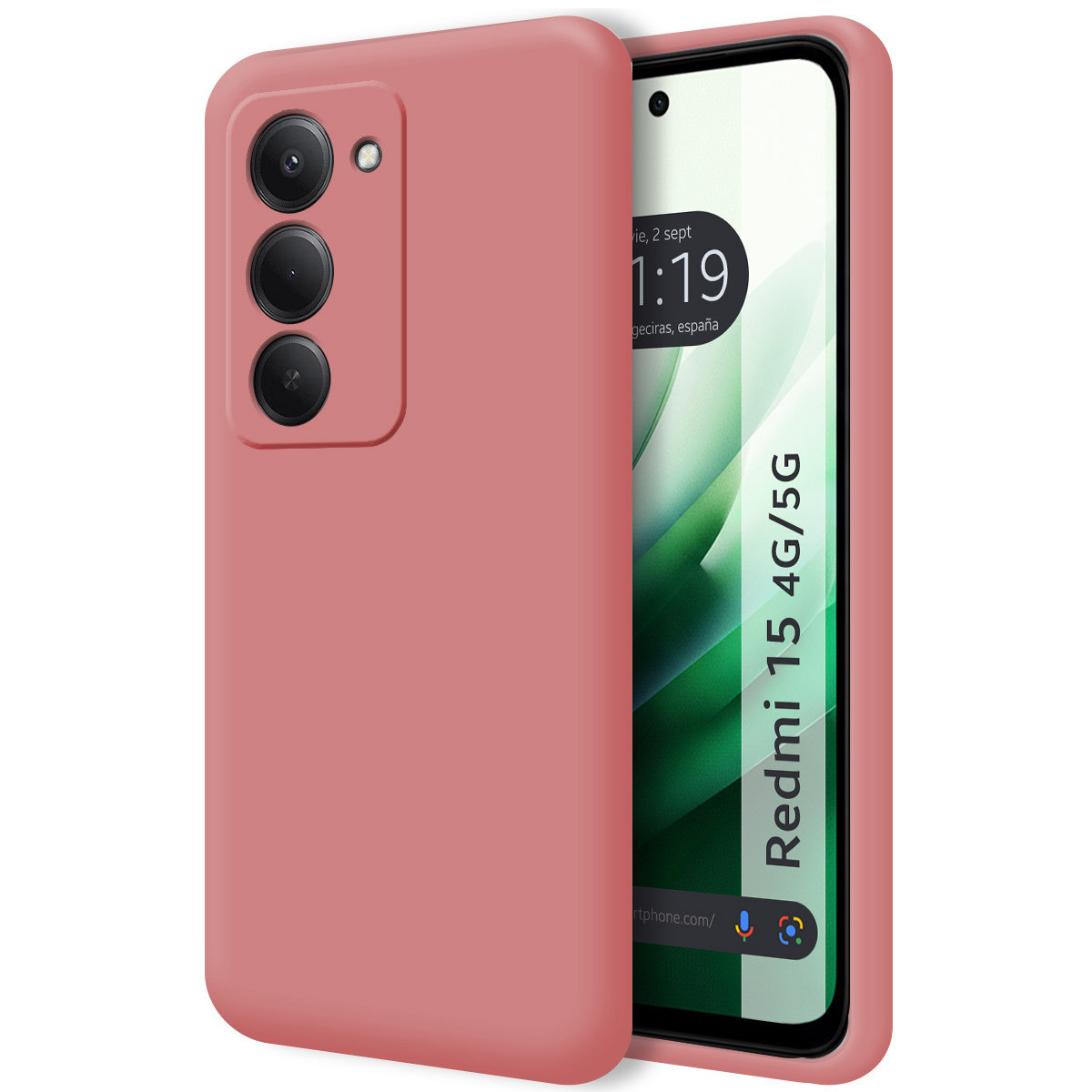 Funda Silicona Líquida Ultra Suave para Xiaomi Redmi 15 4G / 5G color Rosa