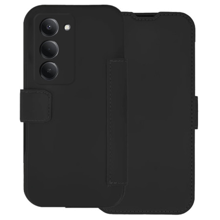 Funda Silicona Suave con Tapa para Xiaomi Redmi 15 4G / 5G color Negra