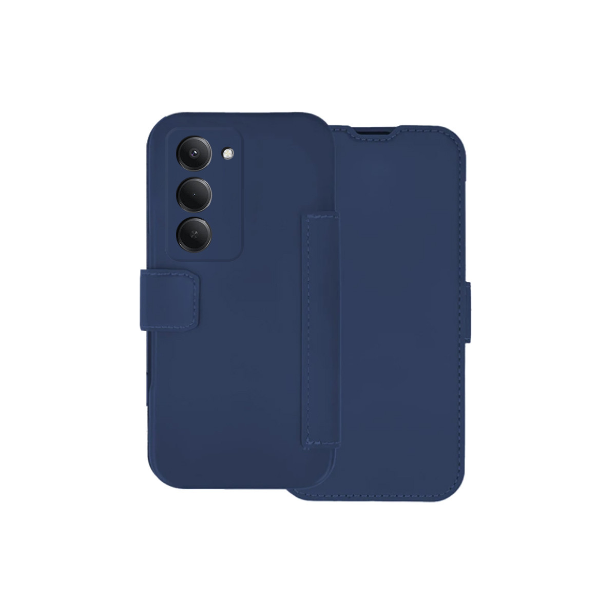 Funda Silicona Suave con Tapa para Xiaomi Redmi 15 4G / 5G color Azul