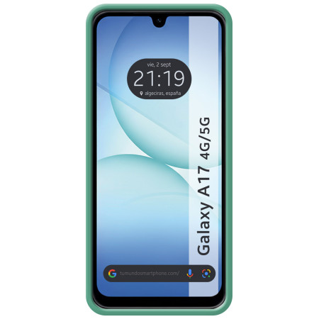 Funda Silicona Líquida Ultra Suave para Samsung Galaxy A17 4G / 5G color Verde