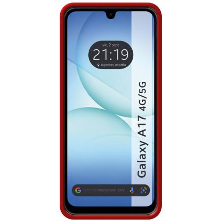 Funda Silicona Líquida Ultra Suave para Samsung Galaxy A17 4G / 5G color Roja