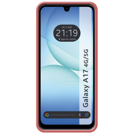 Funda Silicona Líquida Ultra Suave para Samsung Galaxy A17 4G / 5G color Rosa