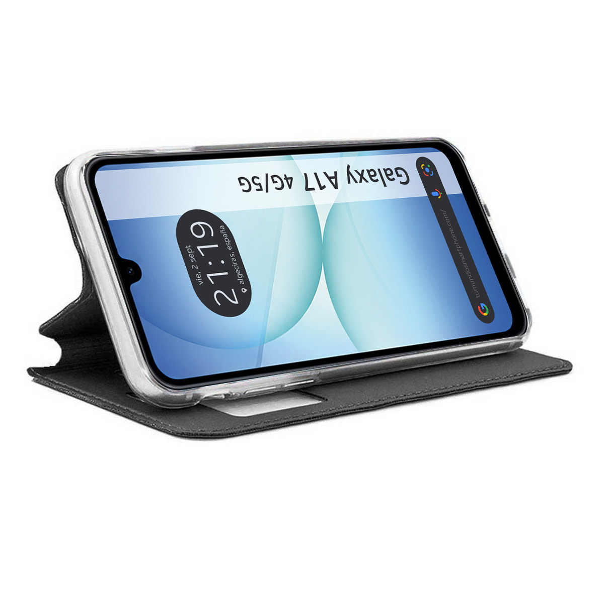 Funda Libro Soporte con Ventana para Samsung Galaxy A17 4G / 5G color Negra