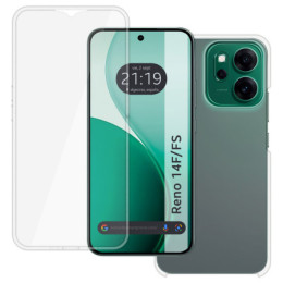 Funda Doble Transparente Pc + Tpu Full Body 360 para Oppo Reno 14 FS / 14FS 5G 2